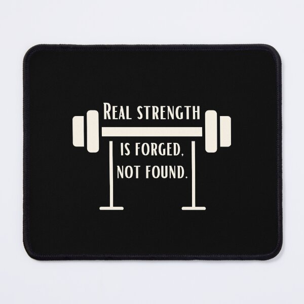 Item preview, Real strength is forged, not found. - barbells white 2 designed and sold by Weknes.