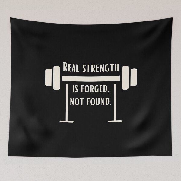 Item preview, Real strength is forged, not found. - barbells white 2 designed and sold by Weknes.