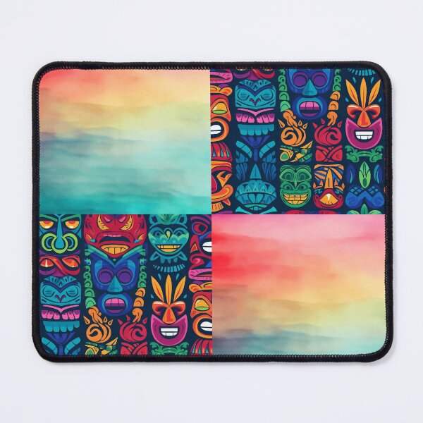 Item preview, Colorful Tiki Mask With Watercolor Sky Pattern designed and sold by Printhubs123.