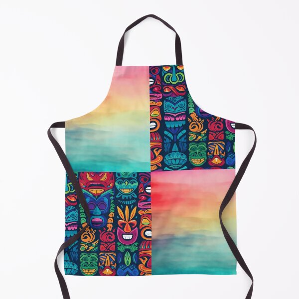 Item preview, Colorful Tiki Mask With Watercolor Sky Pattern designed and sold by Printhubs123.