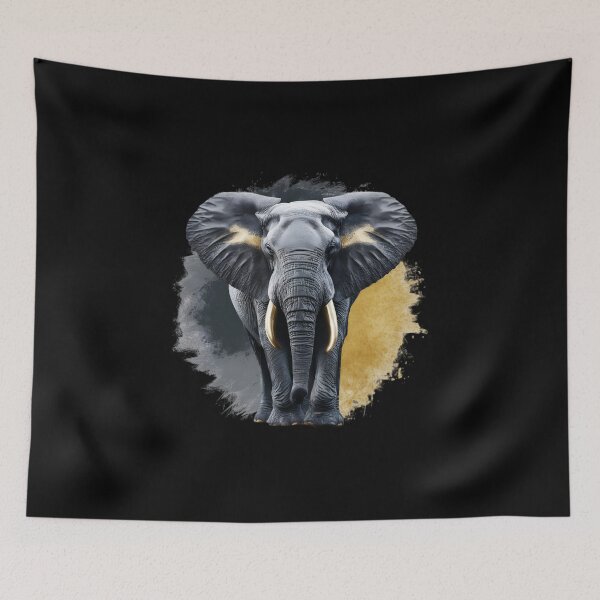 Item preview, Golden Elephant art designed and sold by DZ-Merch.