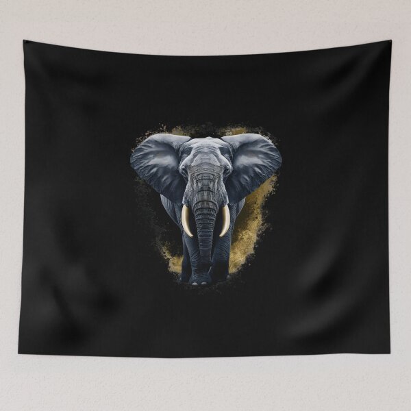 Item preview, Golden Elephant art designed and sold by DZ-Merch.