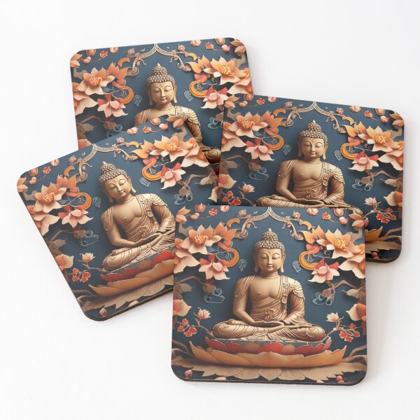 Item preview, Ancient Budhha with patel background designed and sold by Artkitokri.