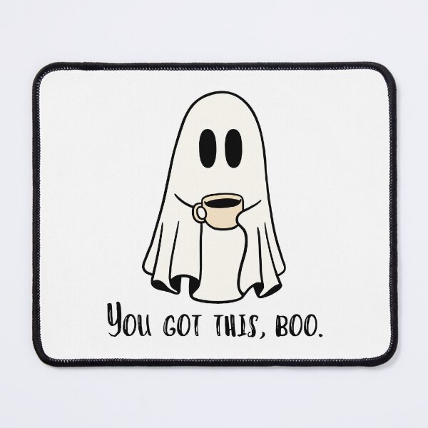 Item preview, Cute Ghost with Coffee: You Got This Boo designed and sold by Teribelle.