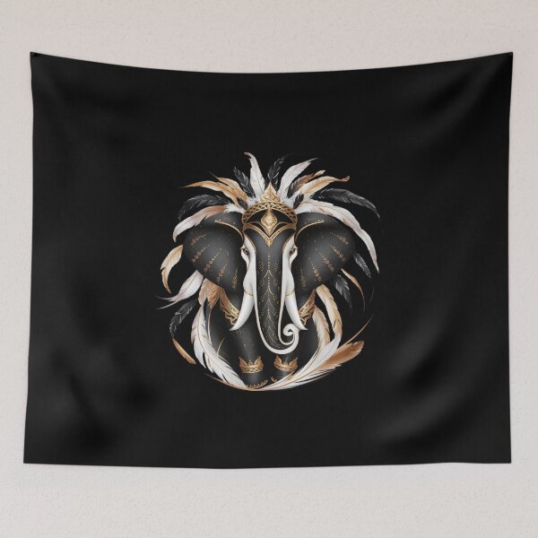 Item preview, Golden Elephant art designed and sold by DZ-Merch.