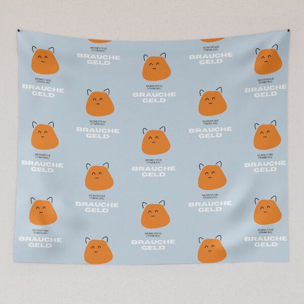 Item preview, Aktuelle Stimmung: brauche Geld | Charming Cat Illustration designed and sold by RM-Journey.