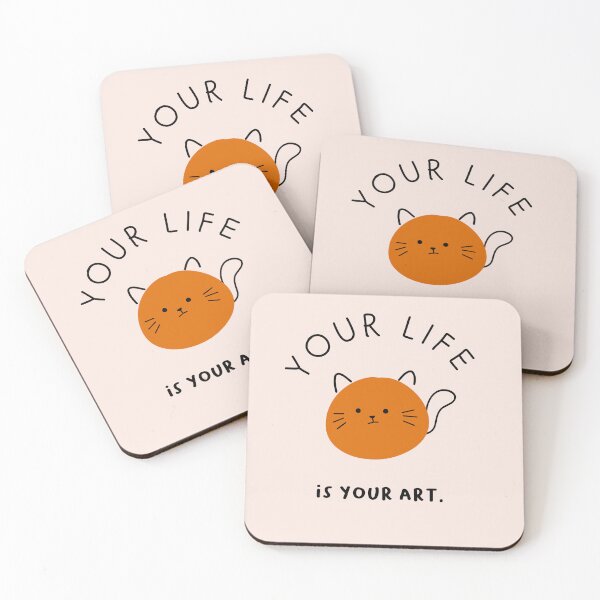 Item preview, Your life is your art | Charming Cat Illustration designed and sold by RM-Journey.