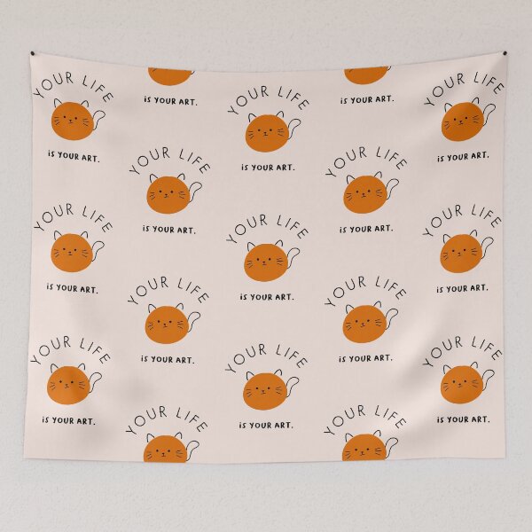 Item preview, Your life is your art | Charming Cat Illustration designed and sold by RM-Journey.