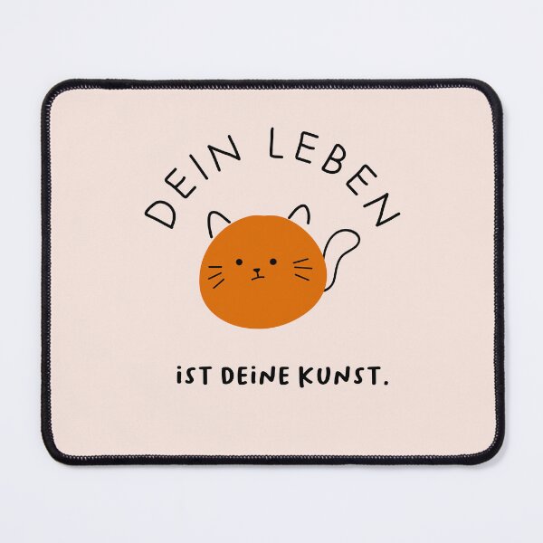 Item preview, Dein Leben ist deine Kunst | Charming Cat Illustration designed and sold by RM-Journey.