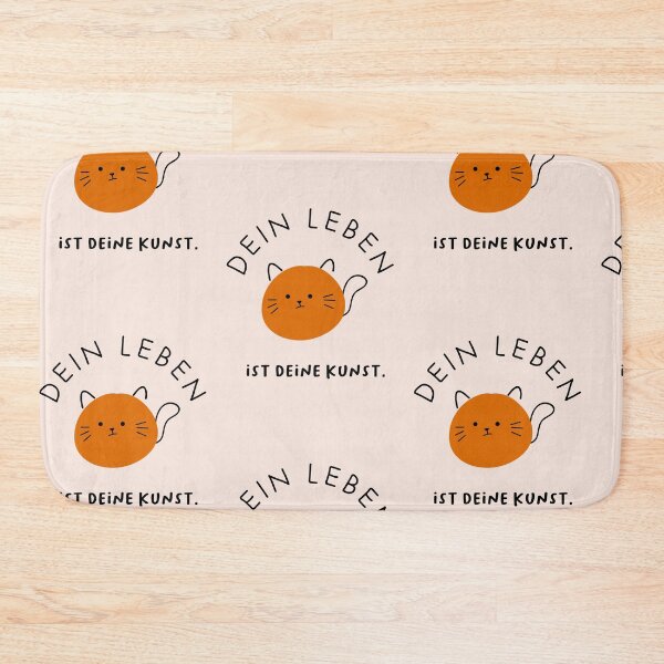 Item preview, Dein Leben ist deine Kunst | Charming Cat Illustration designed and sold by RM-Journey.