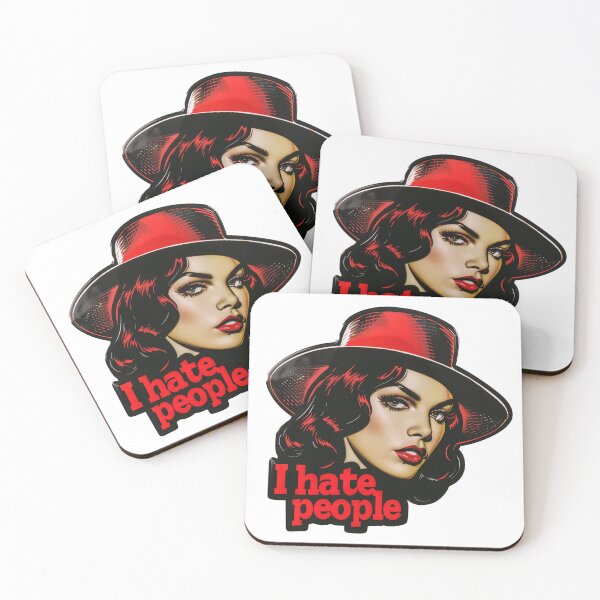 Item preview, Noir Attitude:  I Hate People - Woman designed and sold by RevivalPopShop.