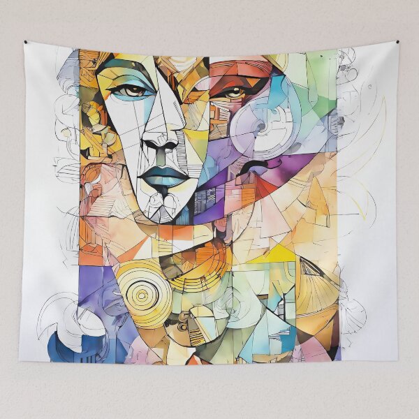 Aperçu de l'œuvre Portrait cubisme A32 créée et vendue par ATartelin.