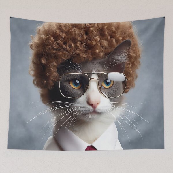 Item preview, Super cute cat with glasses designed and sold by Pawrizzma POD.
