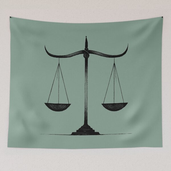 Item preview, Horns of Justice: Balancing the Scales, Legal Gift, Lawyer Gift designed and sold by HolyHuesGallery.
