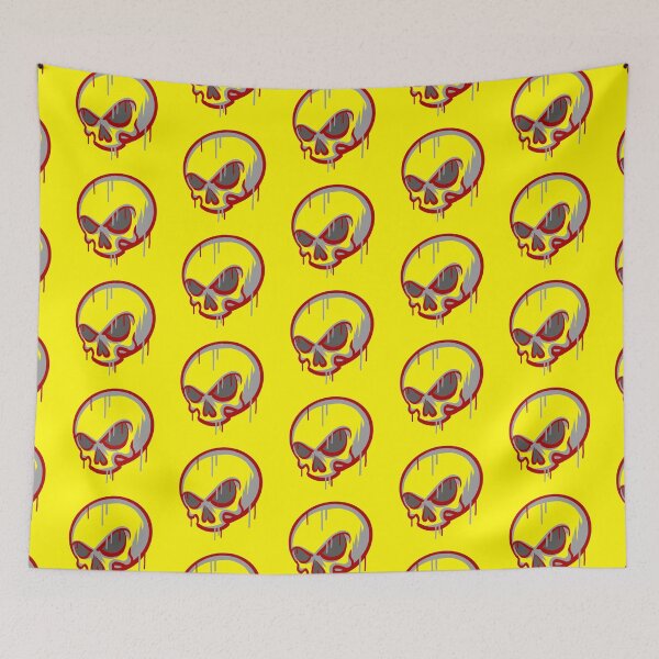 Item preview, Red And Gray Graffiti Skull designed and sold by EZPAINT.