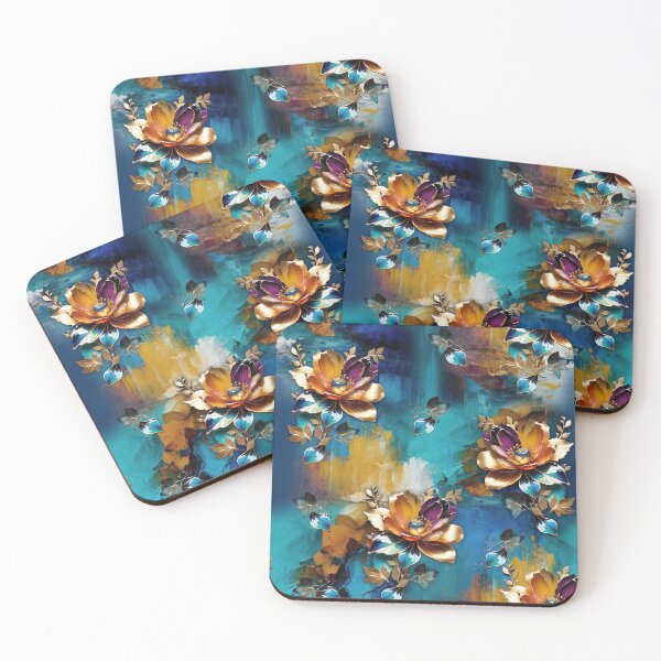 Item preview, Abstract bronze, gold-blue baroque style celebrations designed and sold by NadineMay.
