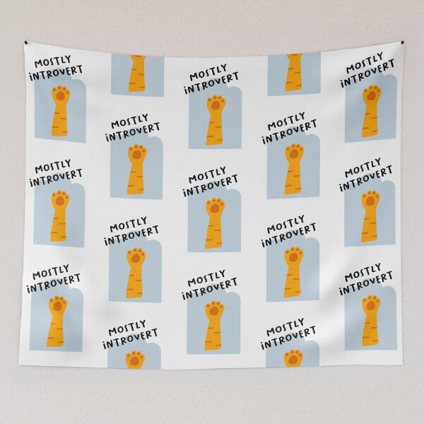 Item preview, Mostly introvert | Paw Illustration designed and sold by RM-Journey.