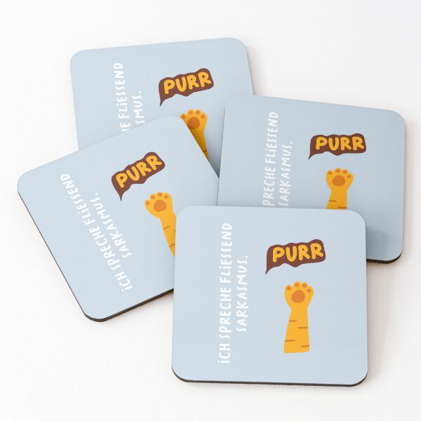 Item preview, Ich spreche fließend Sarkasmus | Paw and ‘PURR’ Text Illustration designed and sold by RM-Journey.