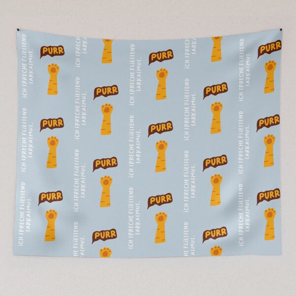 Item preview, Ich spreche fließend Sarkasmus | Paw and ‘PURR’ Text Illustration designed and sold by RM-Journey.