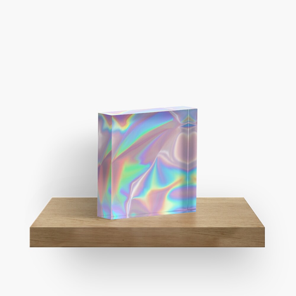 Holographic Pattern Acrylic Block