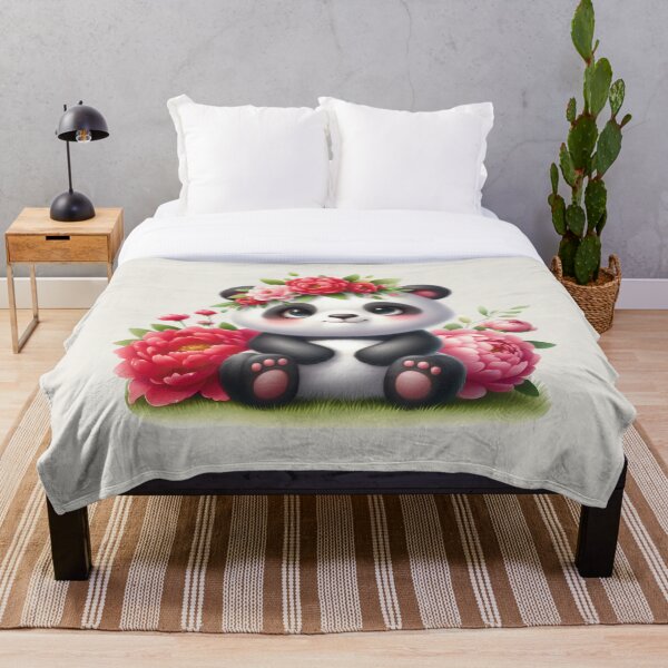 Item preview, Cute Watercolor Panda With Flowers designed and sold by Lisetta Collection.