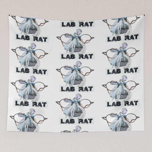 Item preview, Lab Rat with big glasses and whiskers designed and sold by sopfanna.