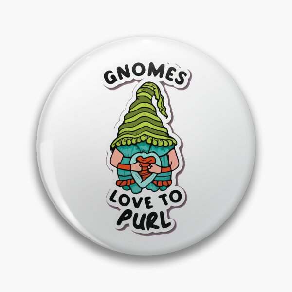 Item preview, Playful Knitting Gnome - Gnomes Love to Purl designed and sold by NiftyWrx.