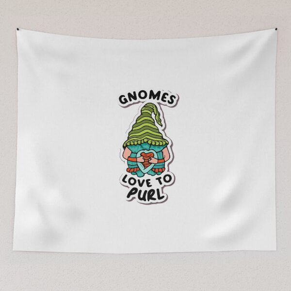 Item preview, Playful Knitting Gnome - Gnomes Love to Purl designed and sold by NiftyWrx.