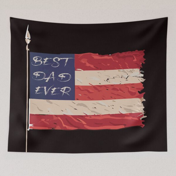 Item preview, BEST DAD EVER, Father's Day with American Flag designed and sold by Meedbubble2-0.
