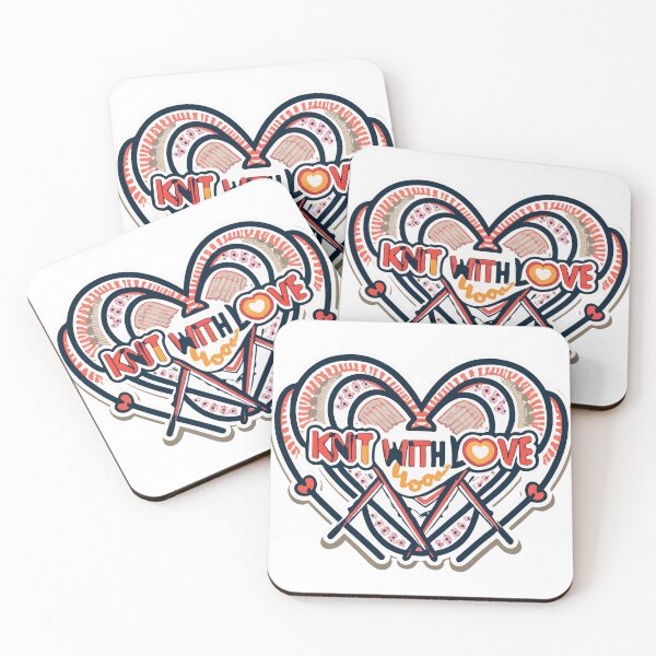 Item preview, Knit with Love - Heart Shaped Knitting Needles Vector Design designed and sold by NiftyWrx.