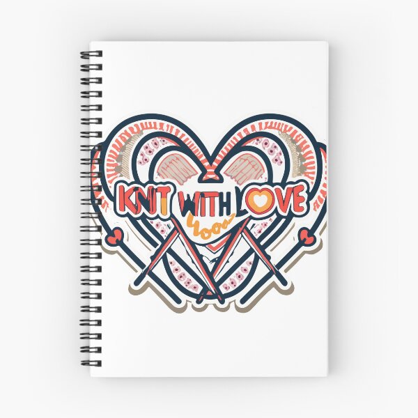 Item preview, Knit with Love - Heart Shaped Knitting Needles Vector Design designed and sold by NiftyWrx.