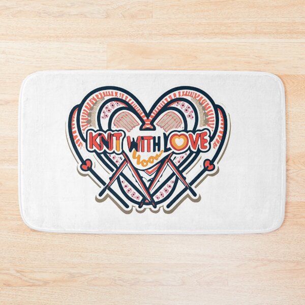 Item preview, Knit with Love - Heart Shaped Knitting Needles Vector Design designed and sold by NiftyWrx.