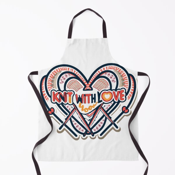 Item preview, Knit with Love - Heart Shaped Knitting Needles Vector Design designed and sold by NiftyWrx.