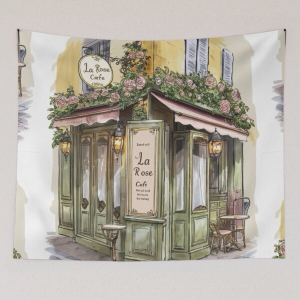 Item preview, Paris Cafe Watercolor Illustration … By Carraann designed and sold by CARRAANN.