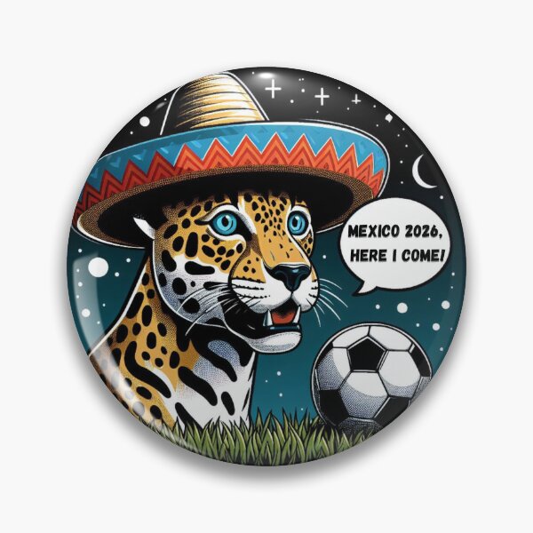 Item preview, USA CANADA MEXICO 2026: The Sombrero-Wearing Leopard of Mexico 2026 designed and sold by Tw1nsAIArt.