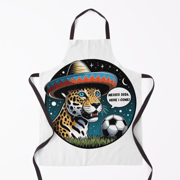 Item preview, USA CANADA MEXICO 2026: The Sombrero-Wearing Leopard of Mexico 2026 designed and sold by Tw1nsAIArt.