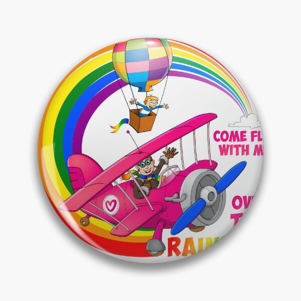 Item preview, Come fly with me over the rainbow - lgbt illustration designed and sold by Stef Ringoot, cartoons and illustrations.