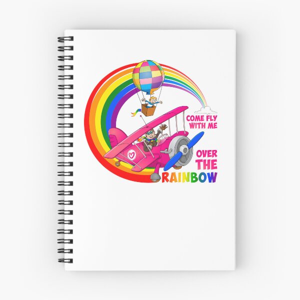 Item preview, Come fly with me over the rainbow - lgbt illustration designed and sold by Stef Ringoot, cartoons and illustrations.