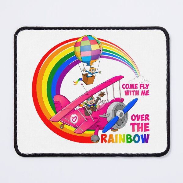 Item preview, Come fly with me over the rainbow - lgbt illustration designed and sold by Stef Ringoot, cartoons and illustrations.