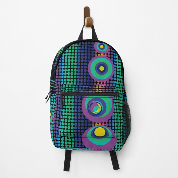 Item preview, Cyberpunk Backpack Disco Vibes, Neon Colours, dots designed and sold by ByteMode.
