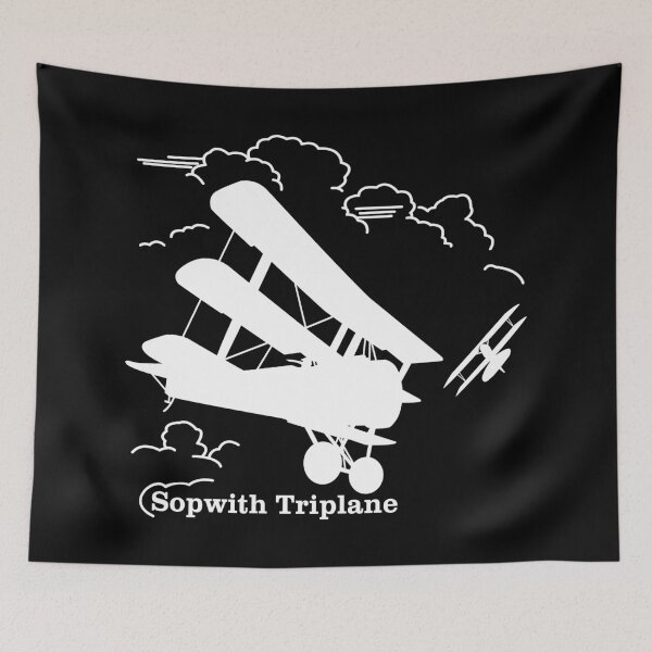 Item preview, Sopwith Triplane Flying Clouds Dogfight WW1 Three Wing Plane designed and sold by MilitaryMart.