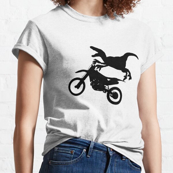Dinosaur Raptor Riding Motor Bike Classic T-Shirt