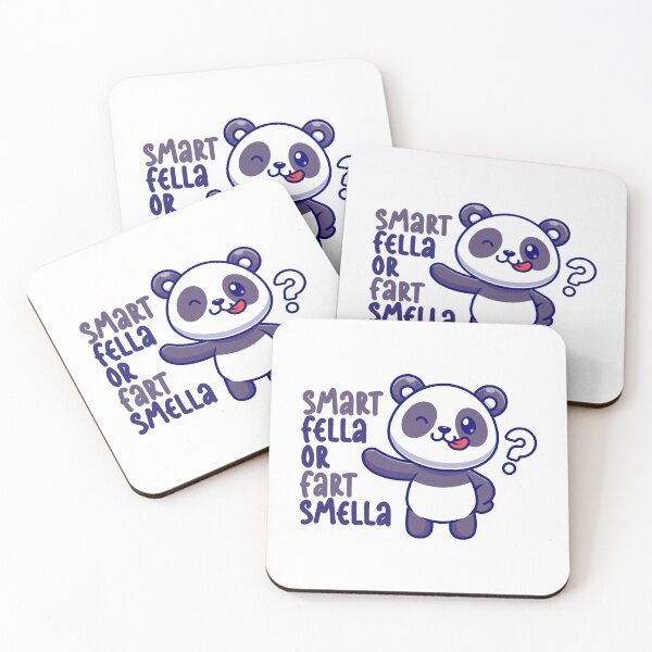 Item preview, smart fella or fart smella cute panda unhinged designed and sold by EmeraldeaArt.