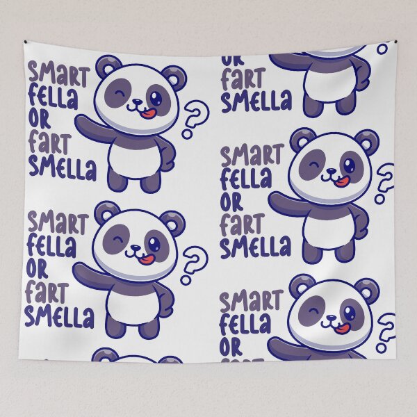 Item preview, smart fella or fart smella cute panda unhinged designed and sold by EmeraldeaArt.