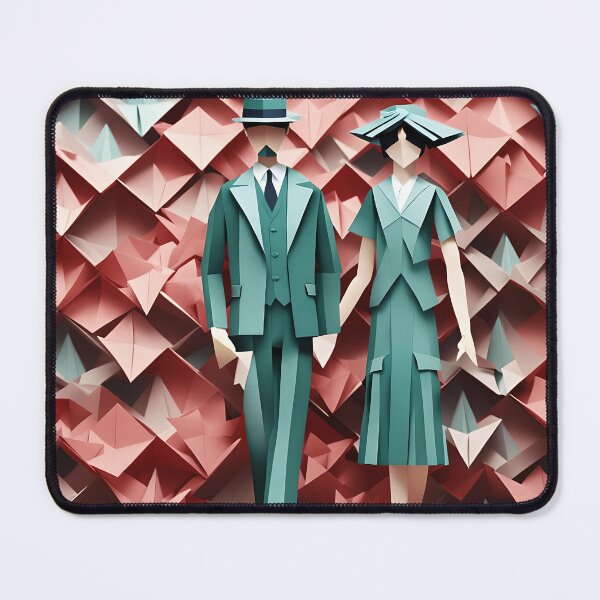 Item preview, Origami Art - Glamour and Style: A Roaring 1920's Couple designed and sold by ArtfulFolds.