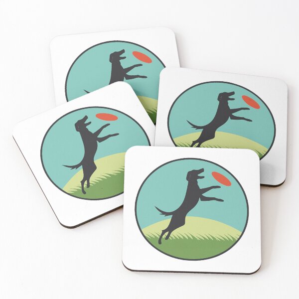 Item preview, Playful Labrador Catching Frisbee Silhouette designed and sold by NiftyWrx.