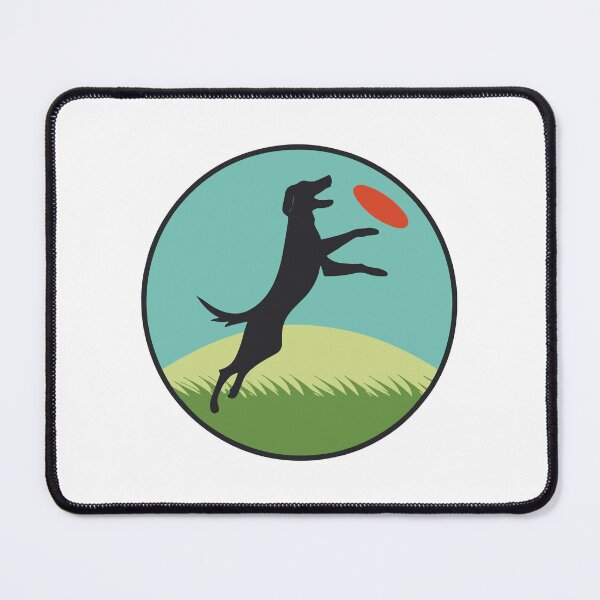 Item preview, Playful Labrador Catching Frisbee Silhouette designed and sold by NiftyWrx.