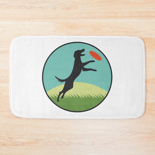 Item preview, Playful Labrador Catching Frisbee Silhouette designed and sold by NiftyWrx.