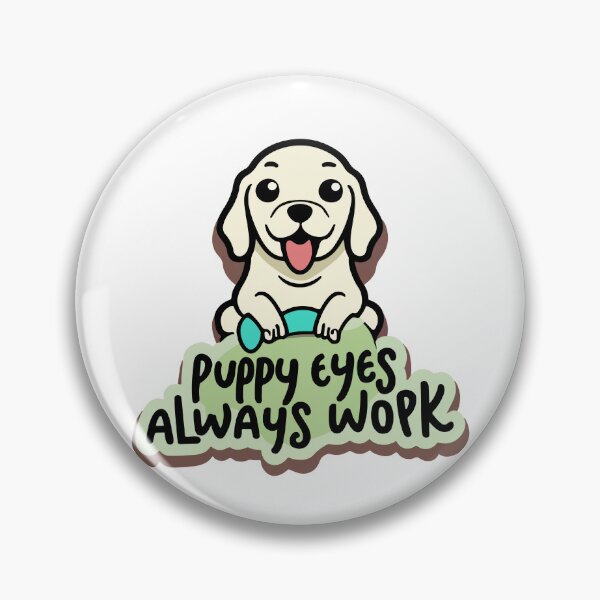 Item preview, Cute Labrador Puppy Eyes - Heartwarming Cartoon Sticker designed and sold by NiftyWrx.