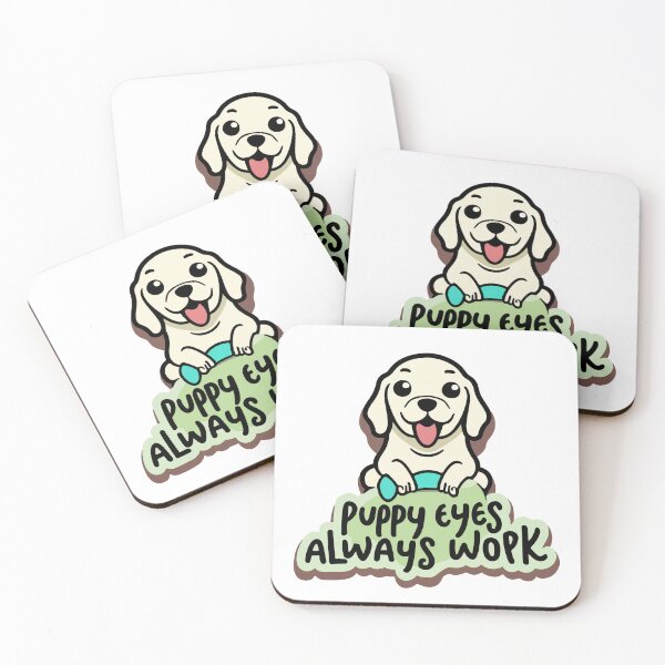 Item preview, Cute Labrador Puppy Eyes - Heartwarming Cartoon Sticker designed and sold by NiftyWrx.